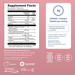 Vital Proteins Bioactive Collagen close-up showing a convenient beverage mix.