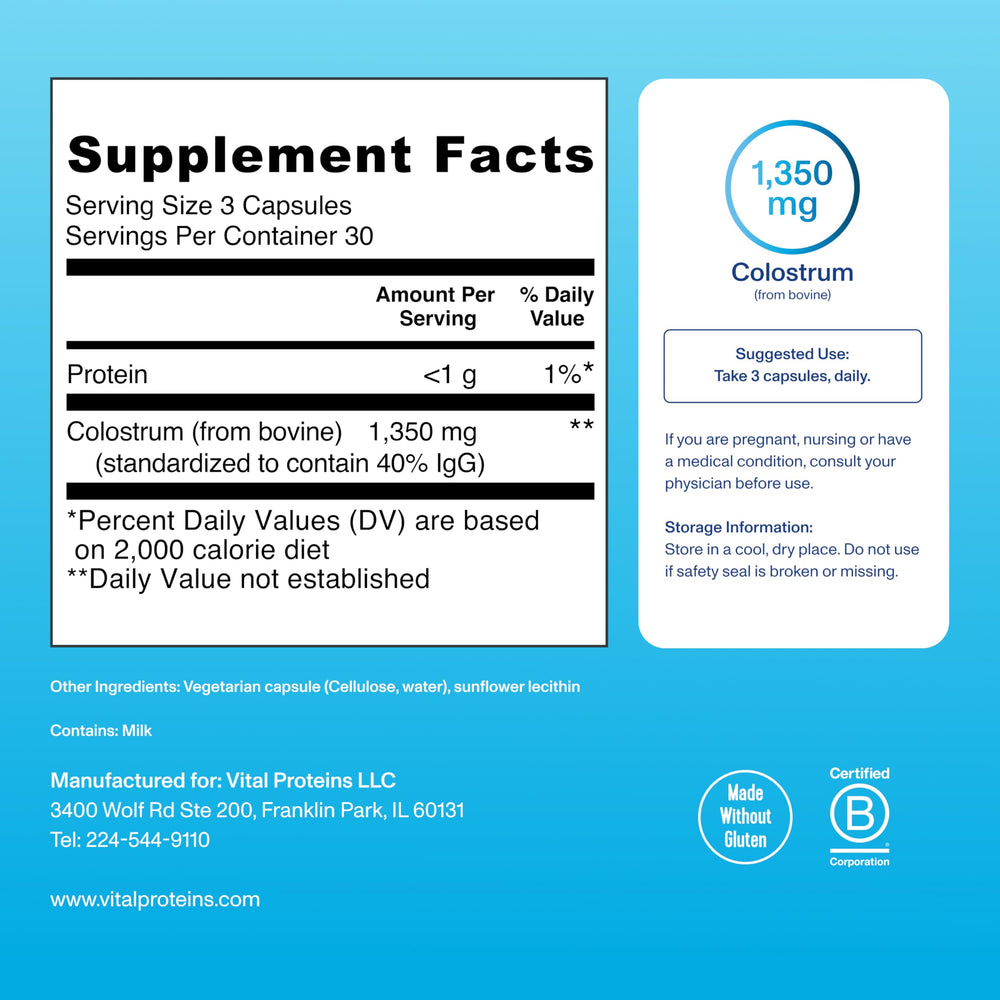 Vital Proteins glass bottle with capsules for everyday wellness routine