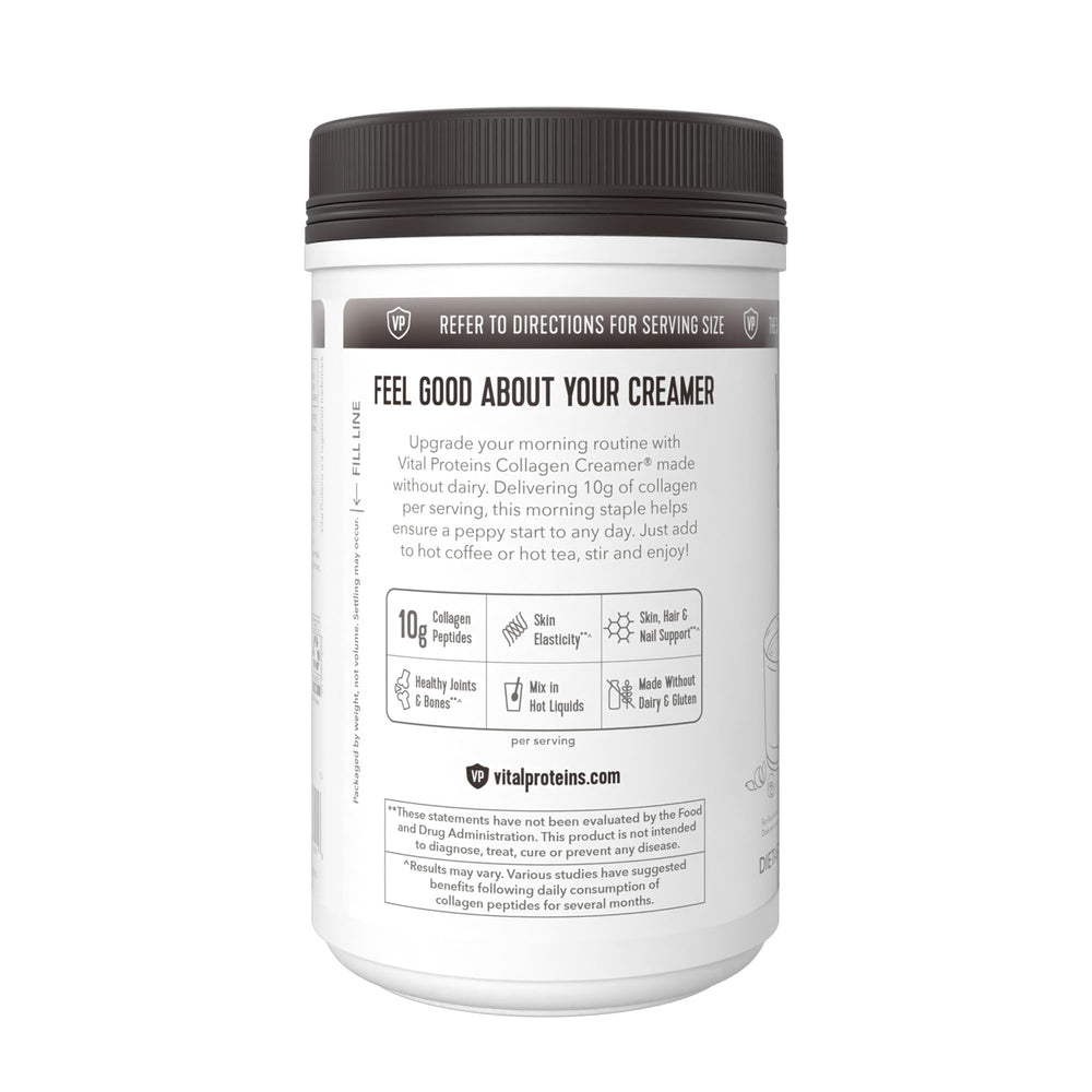 Vital Proteins collagen beverage glass with coffee aroma and foamy latte