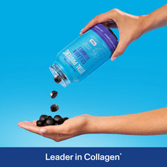 Vital Proteins Collagen Gummies bottle side label shows gluten-free and dairy-free formula