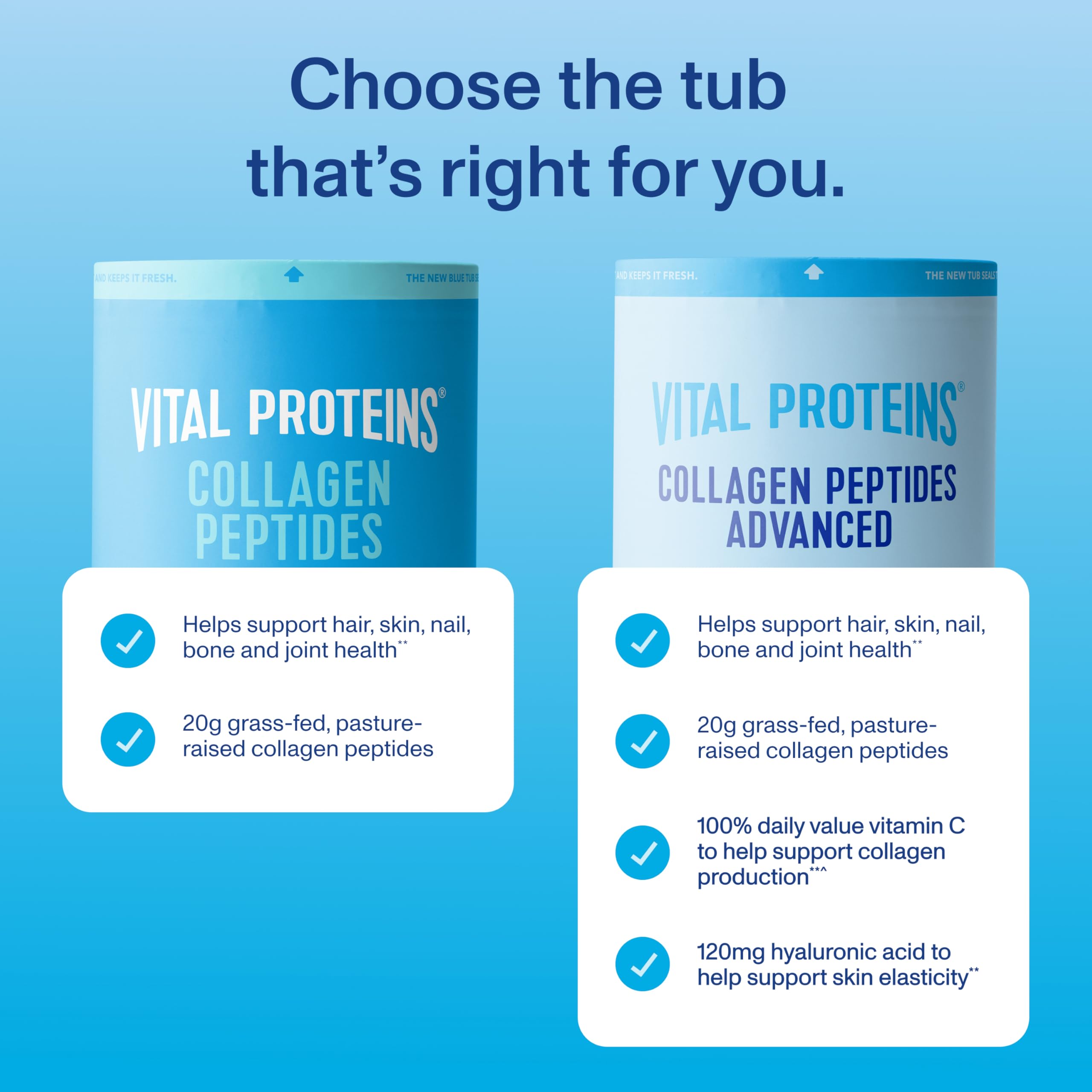 Vital Proteins Collagen Peptides Advanced in tea for a gentle hydrate-and-flavor balance.