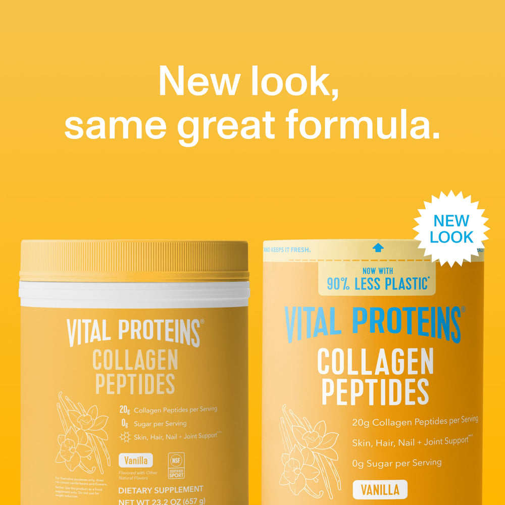Vital Proteins collagen peptides vanilla powder in a smoothie