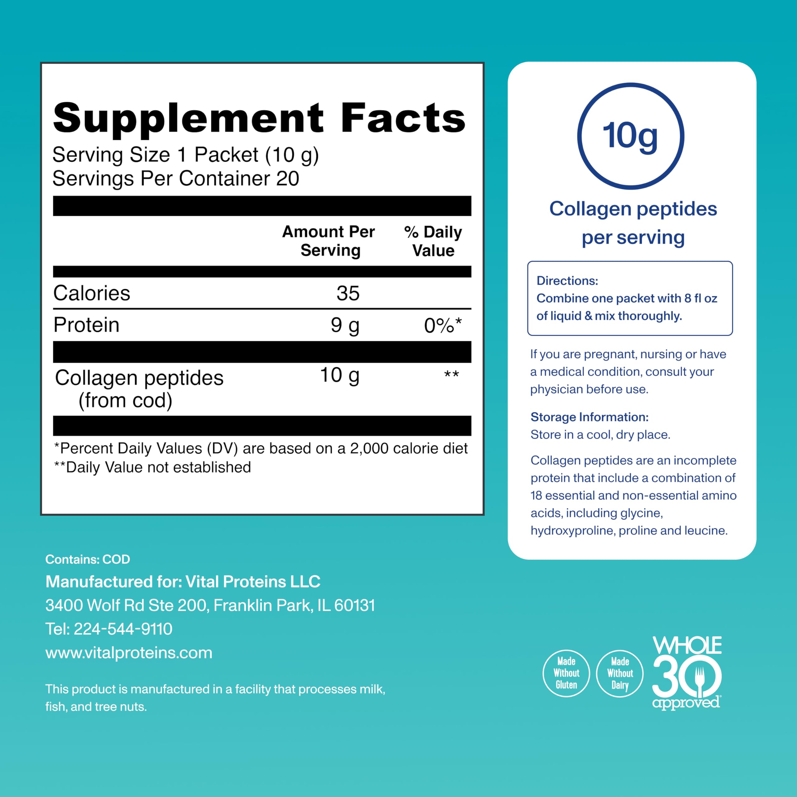 Dissolves smoothly in coffee or smoothies for convenient supplement.
