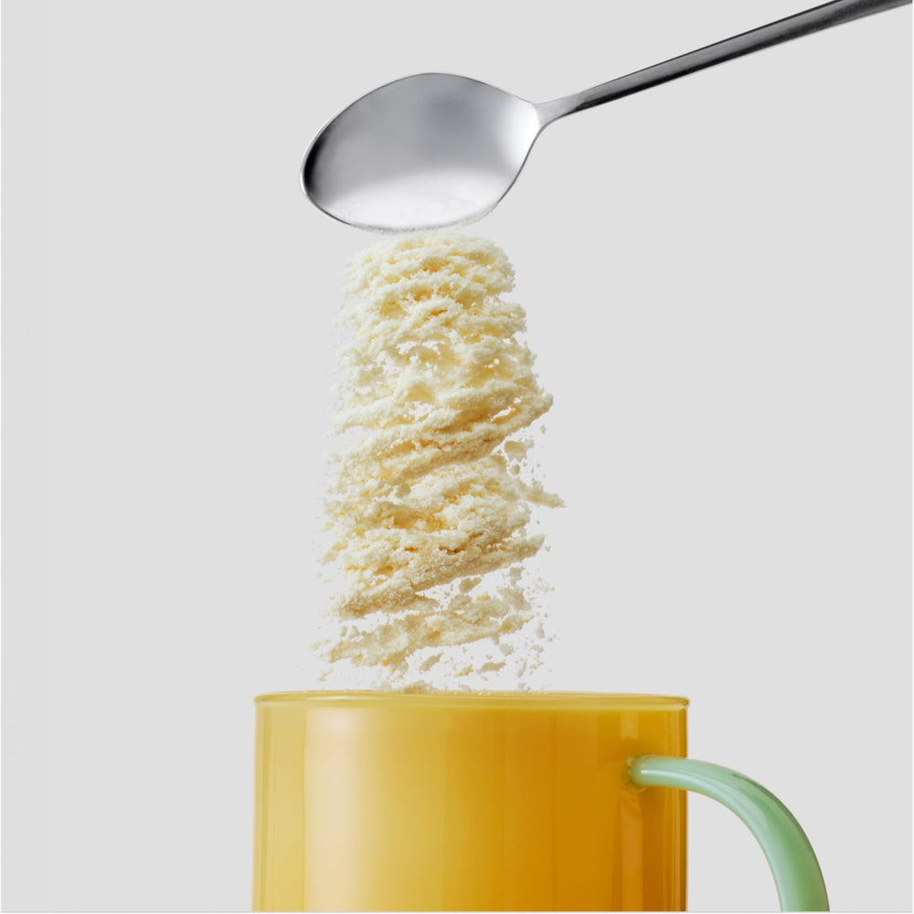 Vital Proteins Vanilla flavor powder in a glass