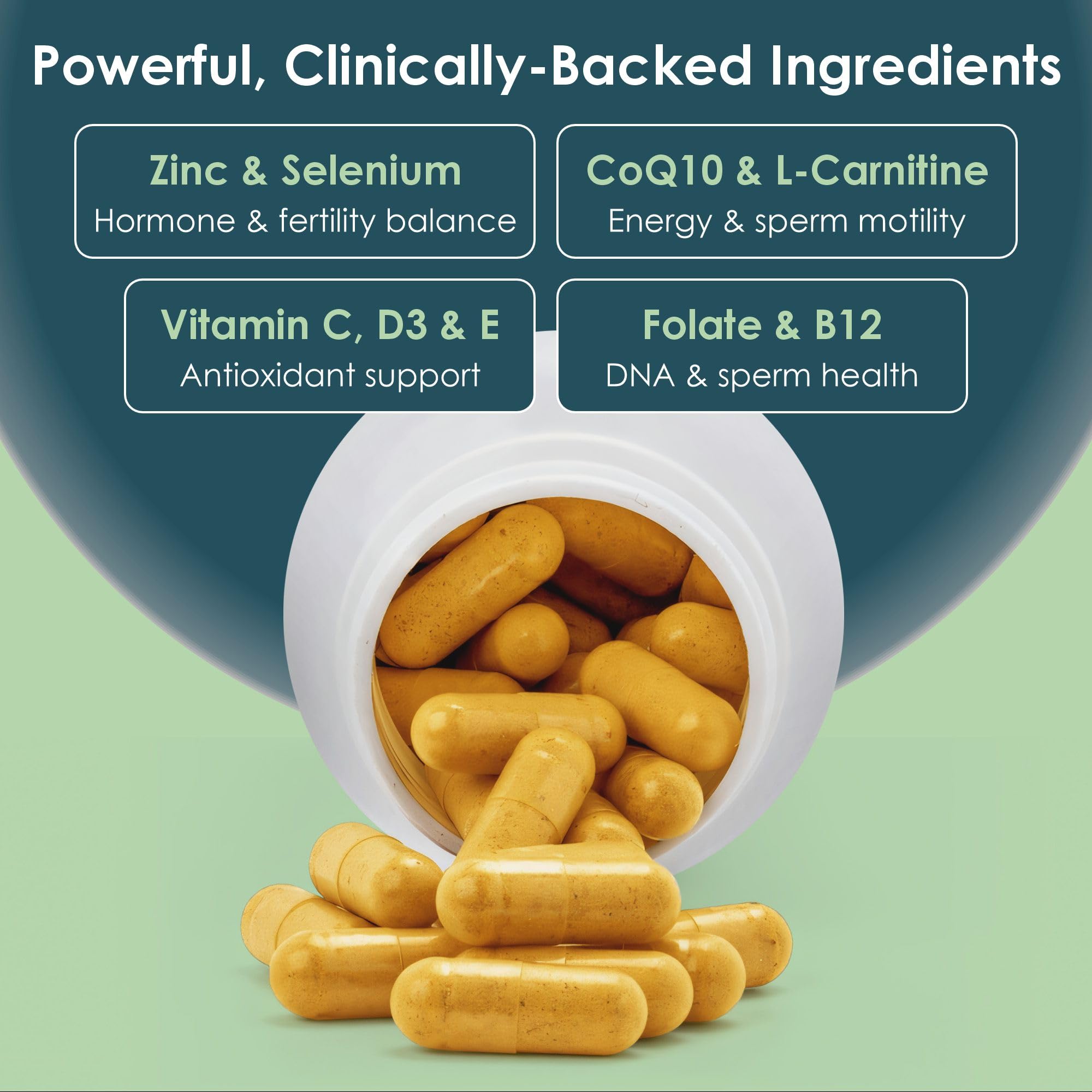 Vital Seed daily dose three capsules shown for consistent use.
