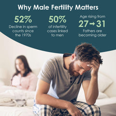 Vital Seed zinc folate vitamins panel highlights essential nutrients for reproductive health support.