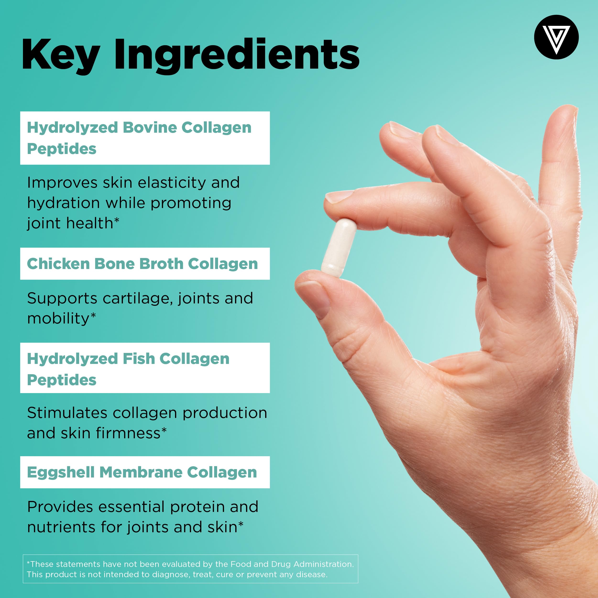 Vital Vitamins Collagen Capsules skin-radiance focus suggesting a youthful glow.