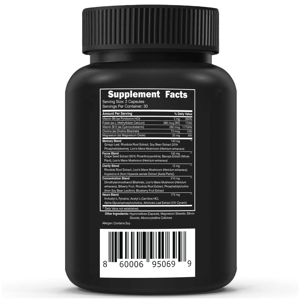 Vital Vitamins Ginkgo Biloba segment illustrating balanced blend for focus