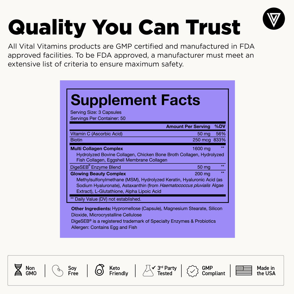 Vital Vitamins type II collagen joint support image implying mobility benefits.