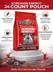 VITAL 4U Screamin Energy Max Hit 24-count packaging shown for bulk purchases.
