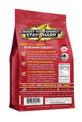 VITAL 4U Screamin Energy Max Hit caffeine content emphasized for quick energy cues.