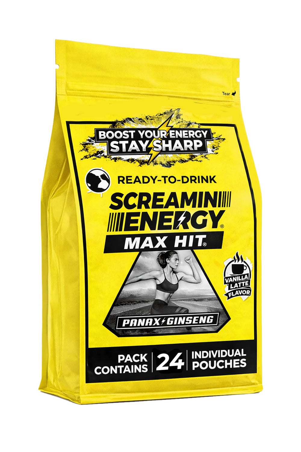VITAL 4U Screamin Energy Vanilla Latte shot on-the-go focus and vanilla flavor