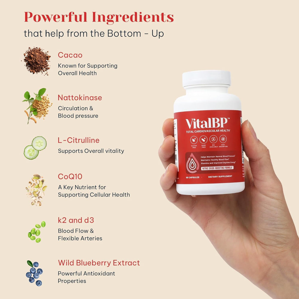 VitalBP label ingredients view highlighting active compounds for daily support