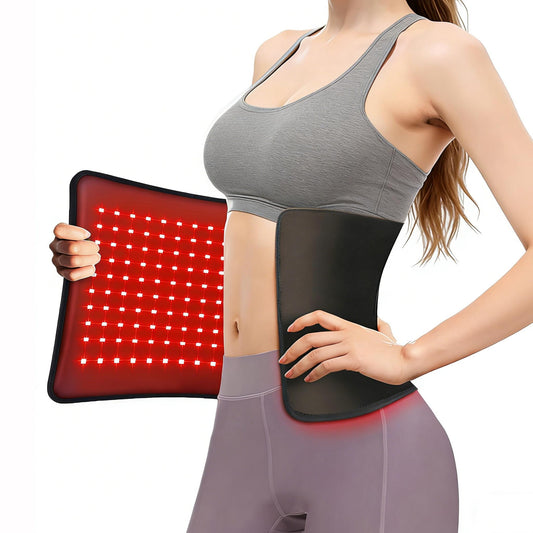 VITALCROSS red light therapy pad on the back for potential comfort and circulation support