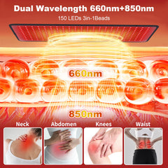 VITALCROSS red light therapy pad foldable design shown for easy home use