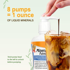 Mixing Vital Earth Minerals in water or juice for easy integration.
