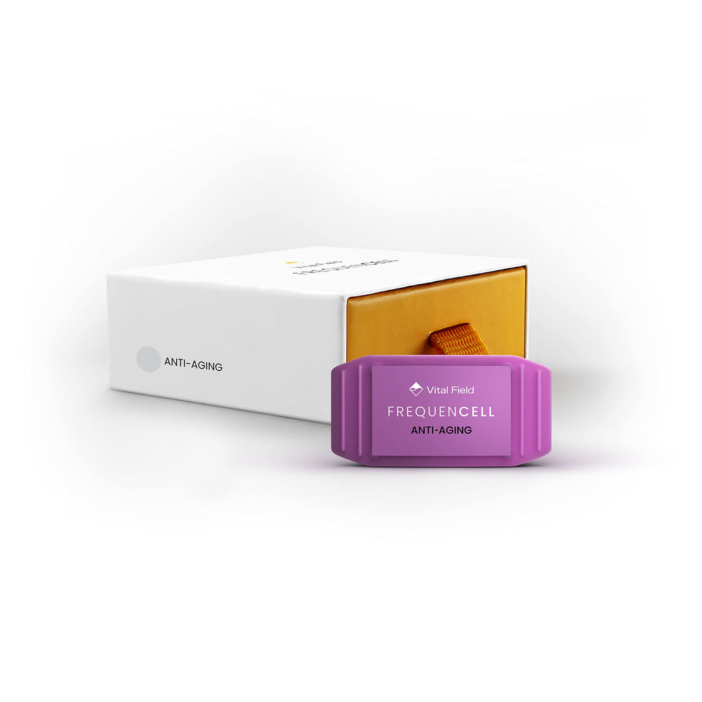 VITALFIELD FrequenCell wearable front view for daily frequency therapy and wellness