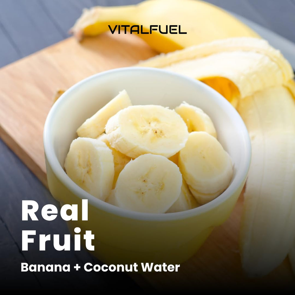 VitalFuel banana purée texture highlighting smooth, quick energy during workouts