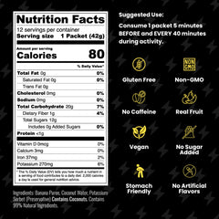 VitalFuel vegan gluten-free label and clean-label ingredients on pack