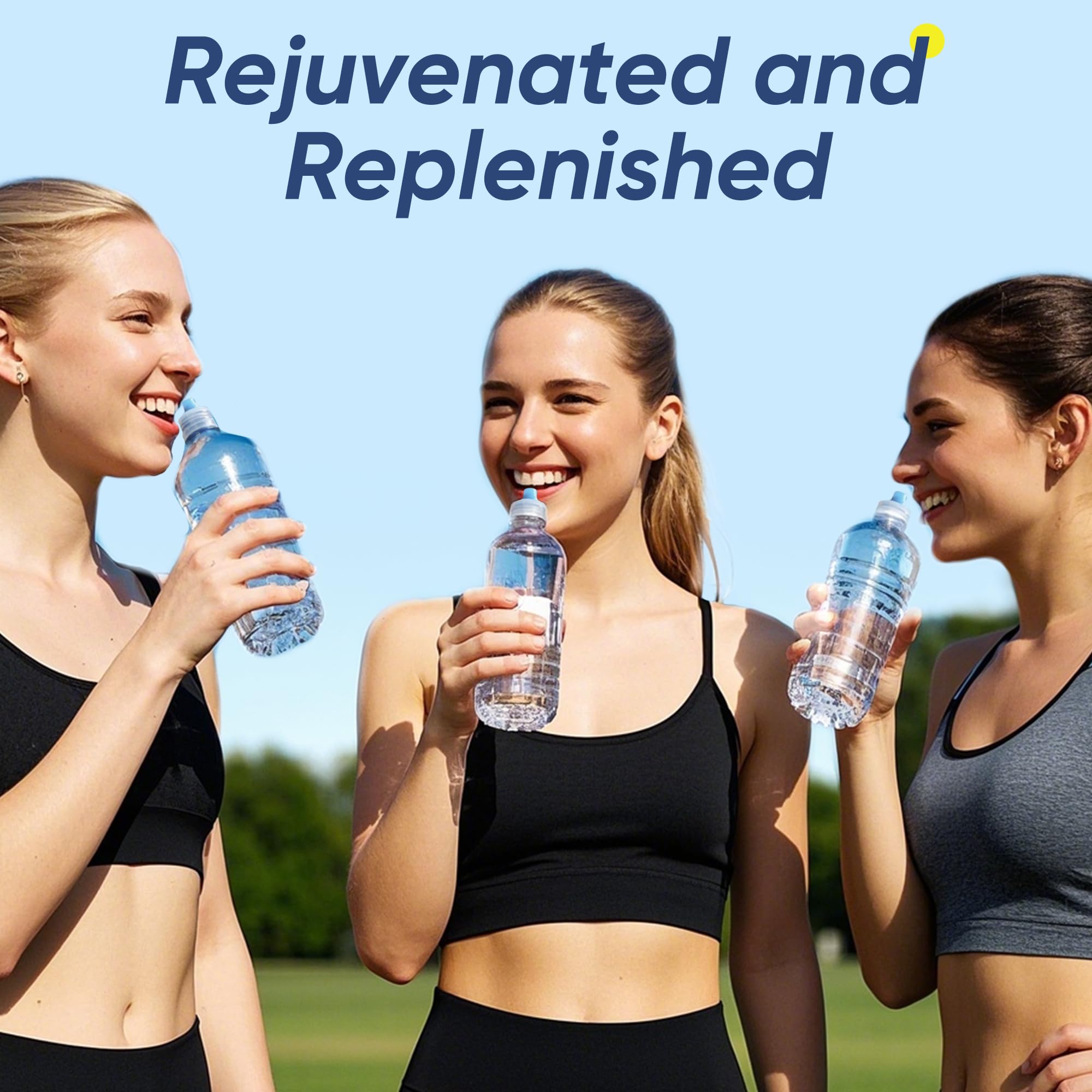 VitalHarvest fitness scene with bottle demonstrating easy daily hydration