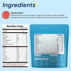 Single-serve packet dissolving in water for a refreshing hydration start.