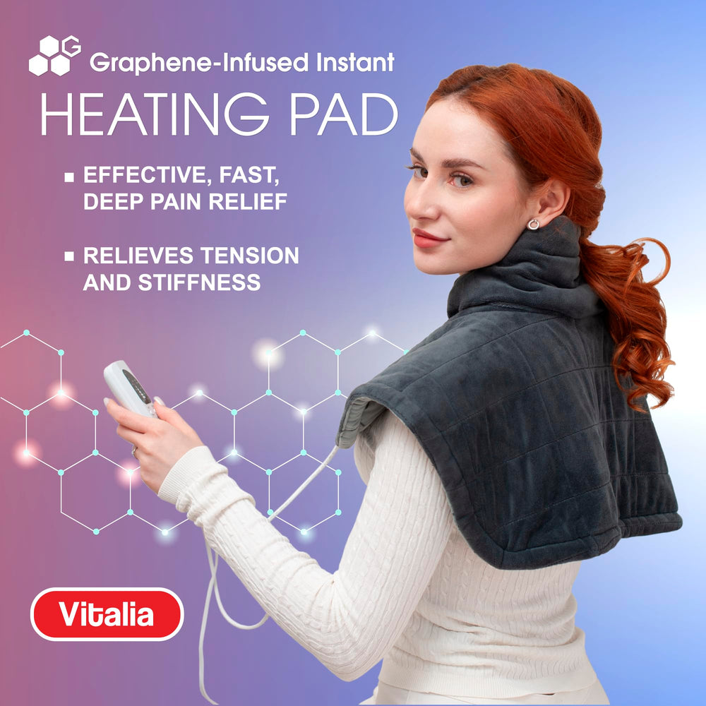 VITALIA weighted design provides secure placement on the upper back and shoulders.