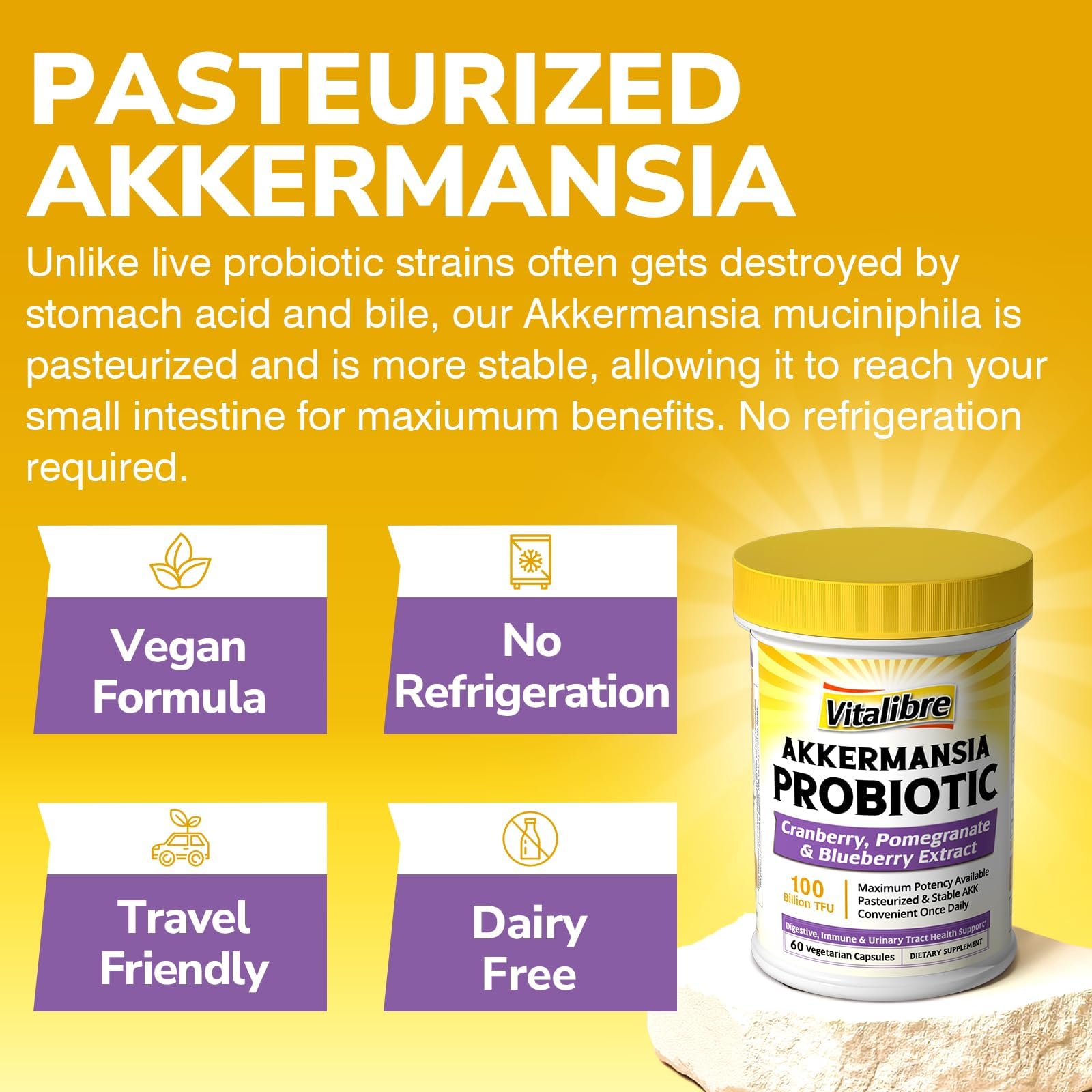 Berry extracts supporting metabolism potential GLP-1 with Vitalibre Akkermansia