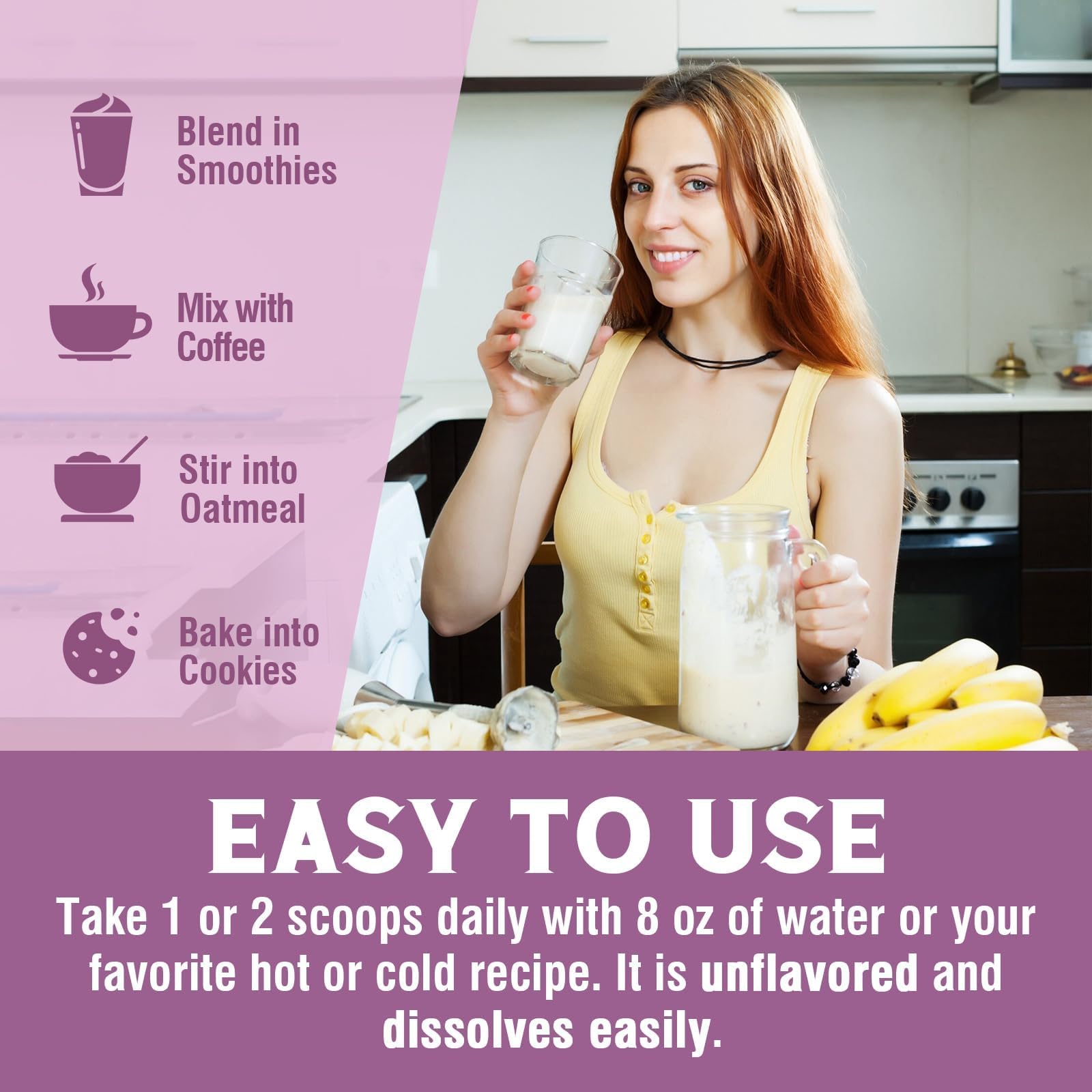 Vitalibre collagen powder stirred into coffee for a flavorless morning boost.