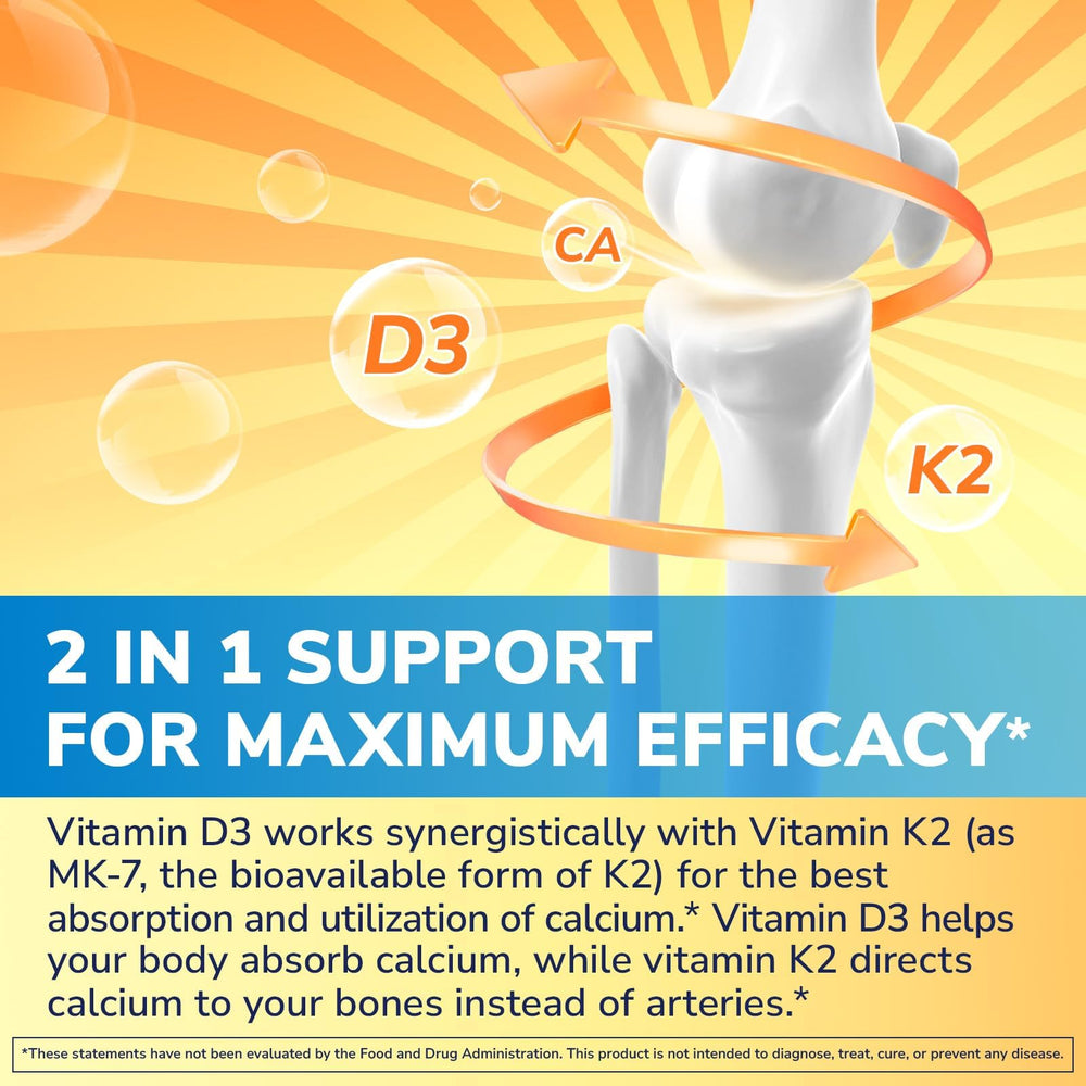 Vitalibre sunflower oil softgels boost absorption of D3 K2