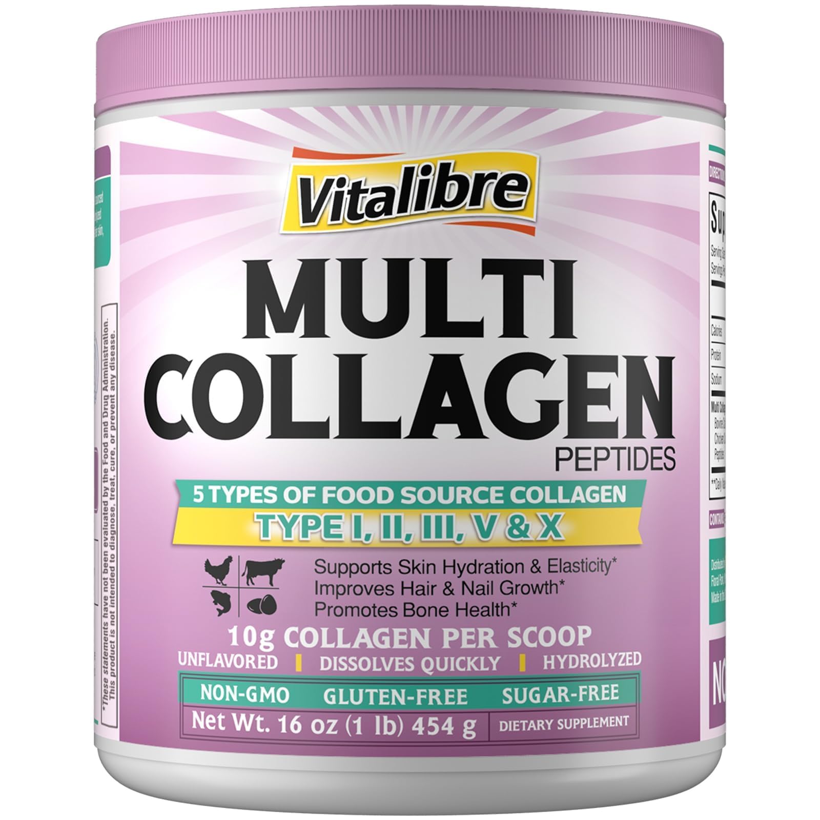 Vitalibre Multi Collagen packaging on shelf for convenient daily use.