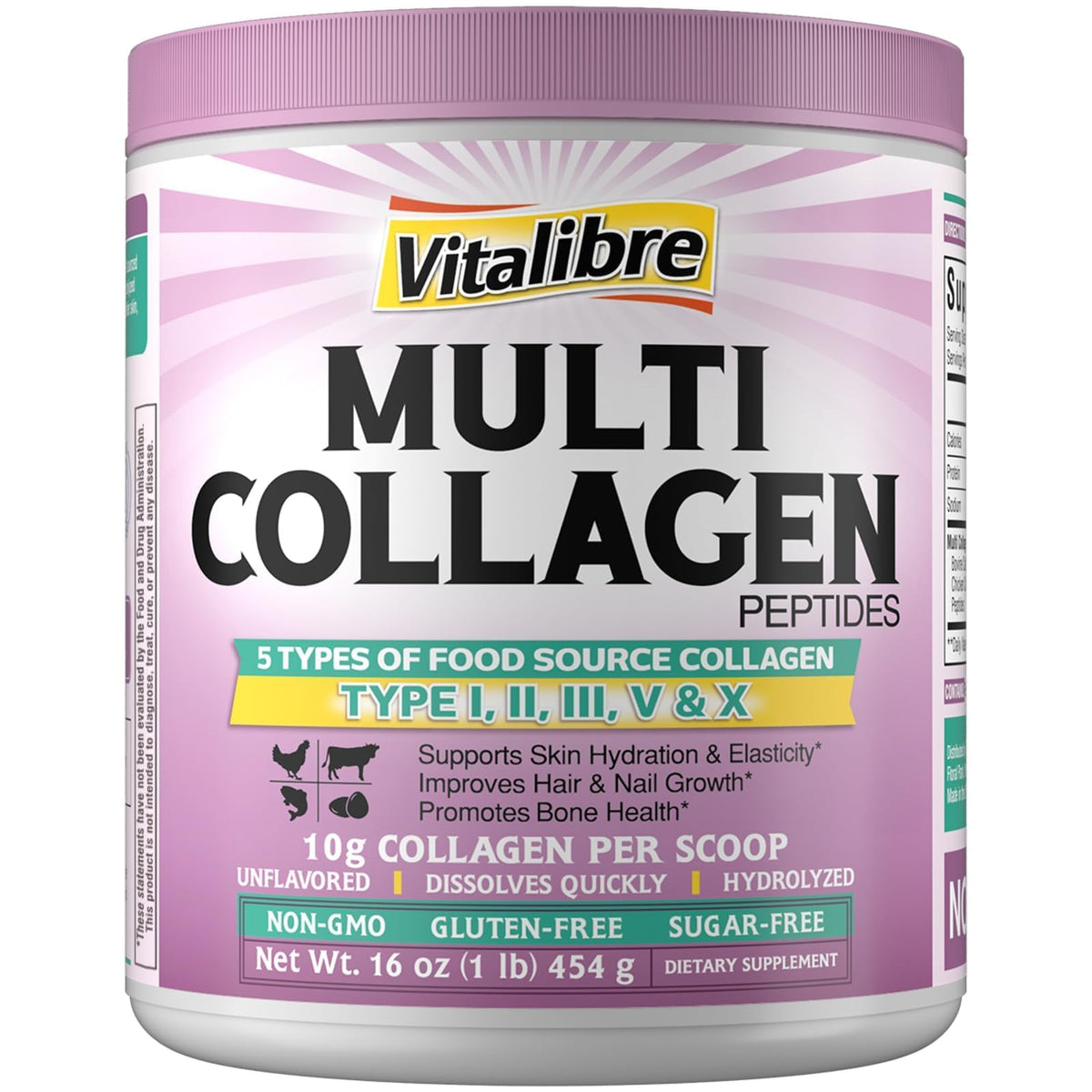 Vitalibre Multi Collagen packaging on shelf for convenient daily use.
