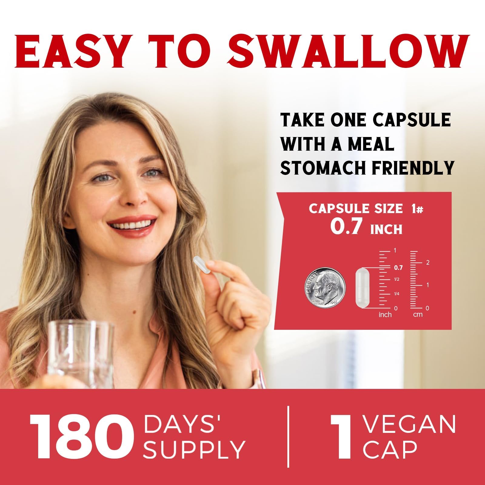 Vitalibre Vitamin C helps iron absorption and antioxidant support in the formula.