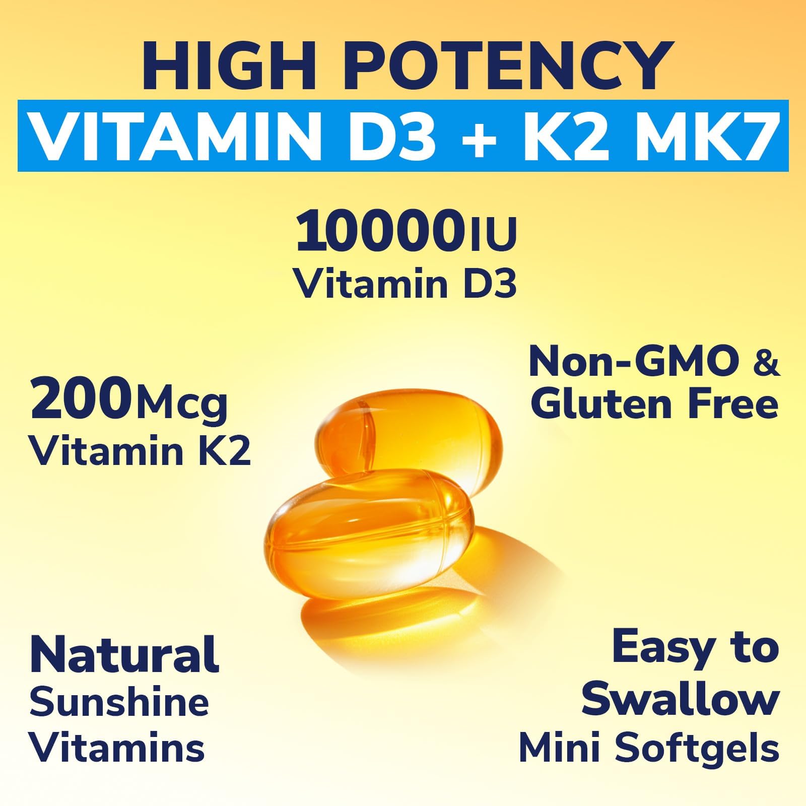 Vitalibre Vitamin D3 K2 MK-7 label detail highlighting high bioavailability