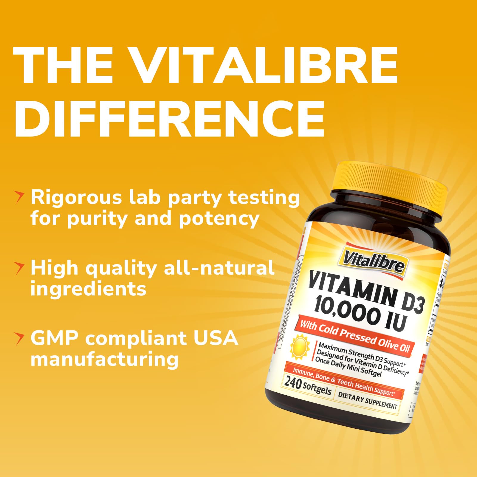 Vitalibre Vitamin D3 storage instructions for freshness.