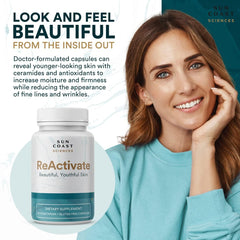 Vitalifi ReActivate ingredients like silica and turmeric on the label.
