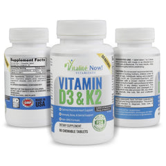 Vitalité Now cherry-flavored chewable tablets ready for daily use