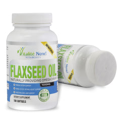 Vitalité Now organic flaxseed oil softgels pack for non GMO daily supplement