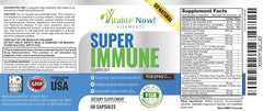 Vitalité Now vitamins C and E blend label for antioxidant and vitality benefits