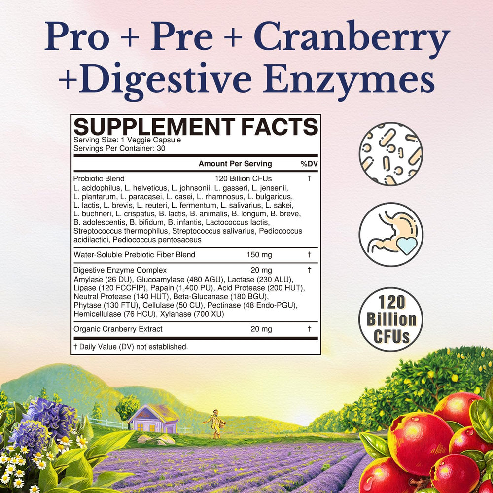 Vitalitown Probiotics for Women label close-up shows vegan formula.