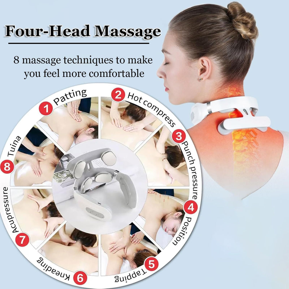 Vitality Magic Pro 2.0 neck massager side view showing wearable design for hands-free use