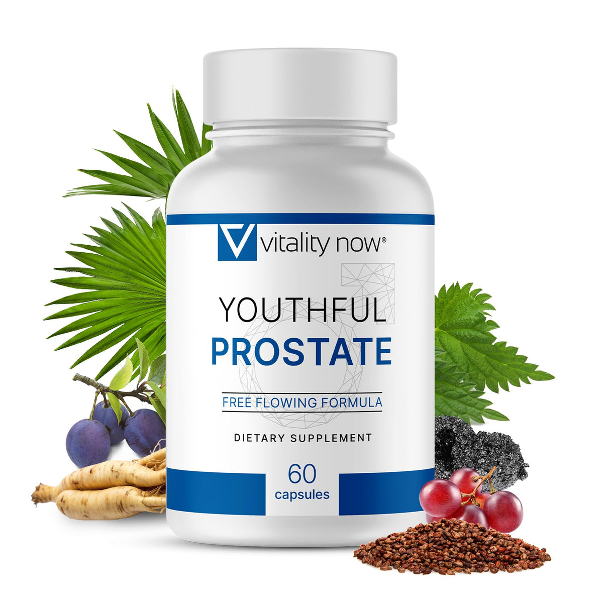 Vitality Now Prostate Support bottle front for daily wellness