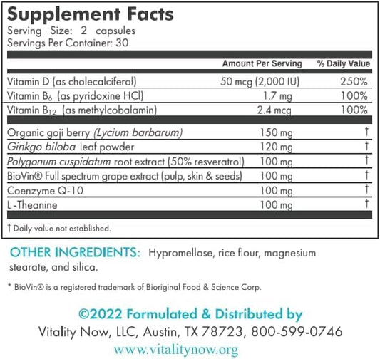 Vitality Now Stem Cell Renew capsules close-up show easy-to-swallow form.