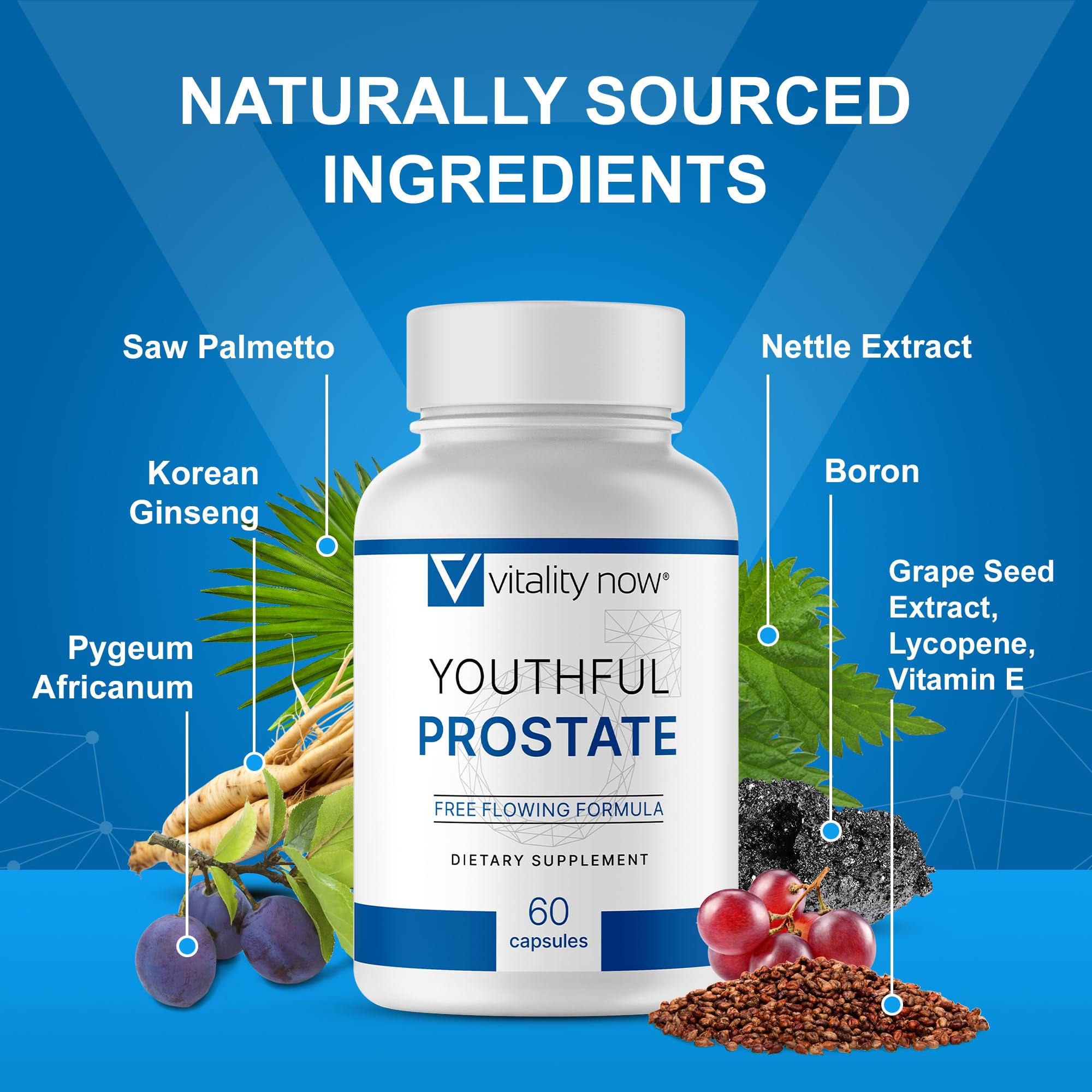 Vitality Now Youthful Prostate 2-pack packaging for convenient daily use.