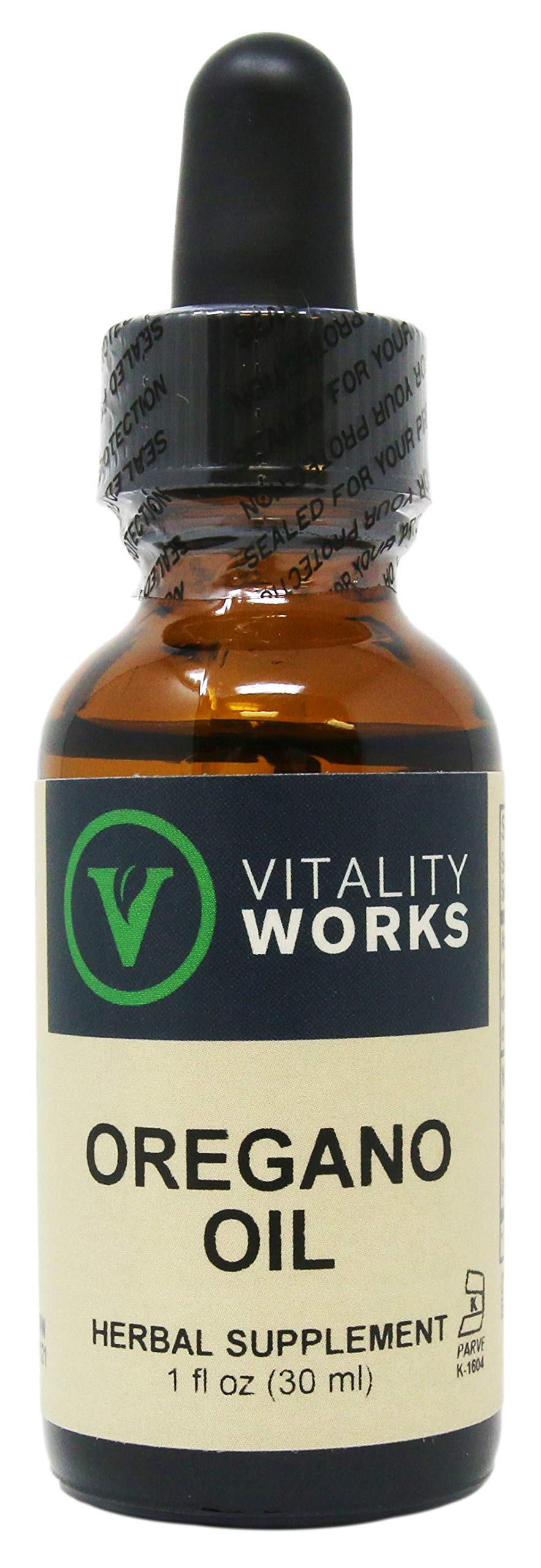 Vitality Works oregano oil bottle for versatile, natural flavoring and aroma enhancement.