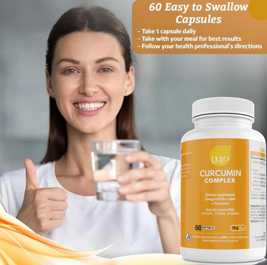 VitalRemedyMD PuroOmega Curcumin label highlighting HydroCurc turmeric absorption.