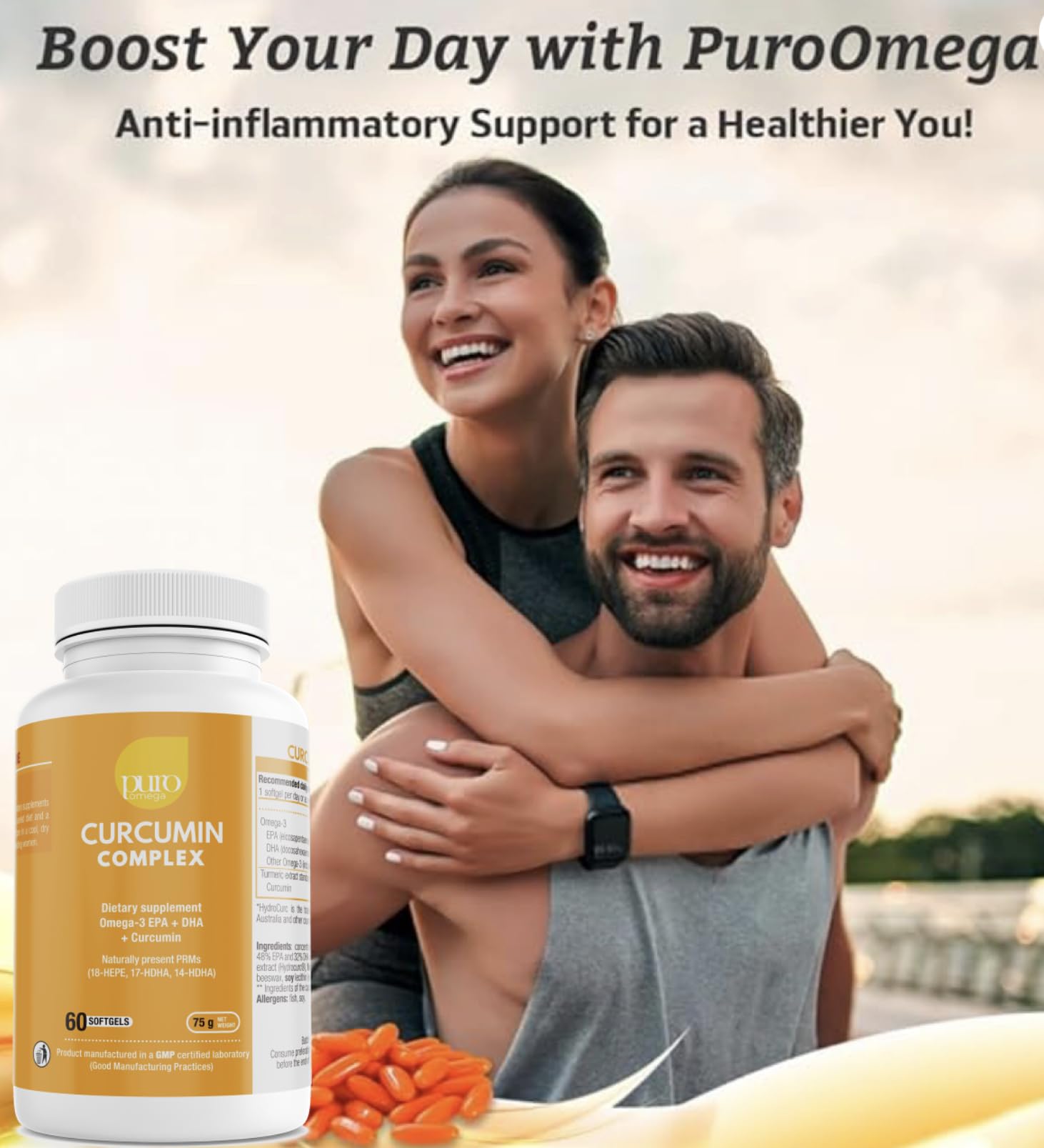 Close-up of turmeric in VitalRemedyMD PuroOmega Curcumin formula for potency.