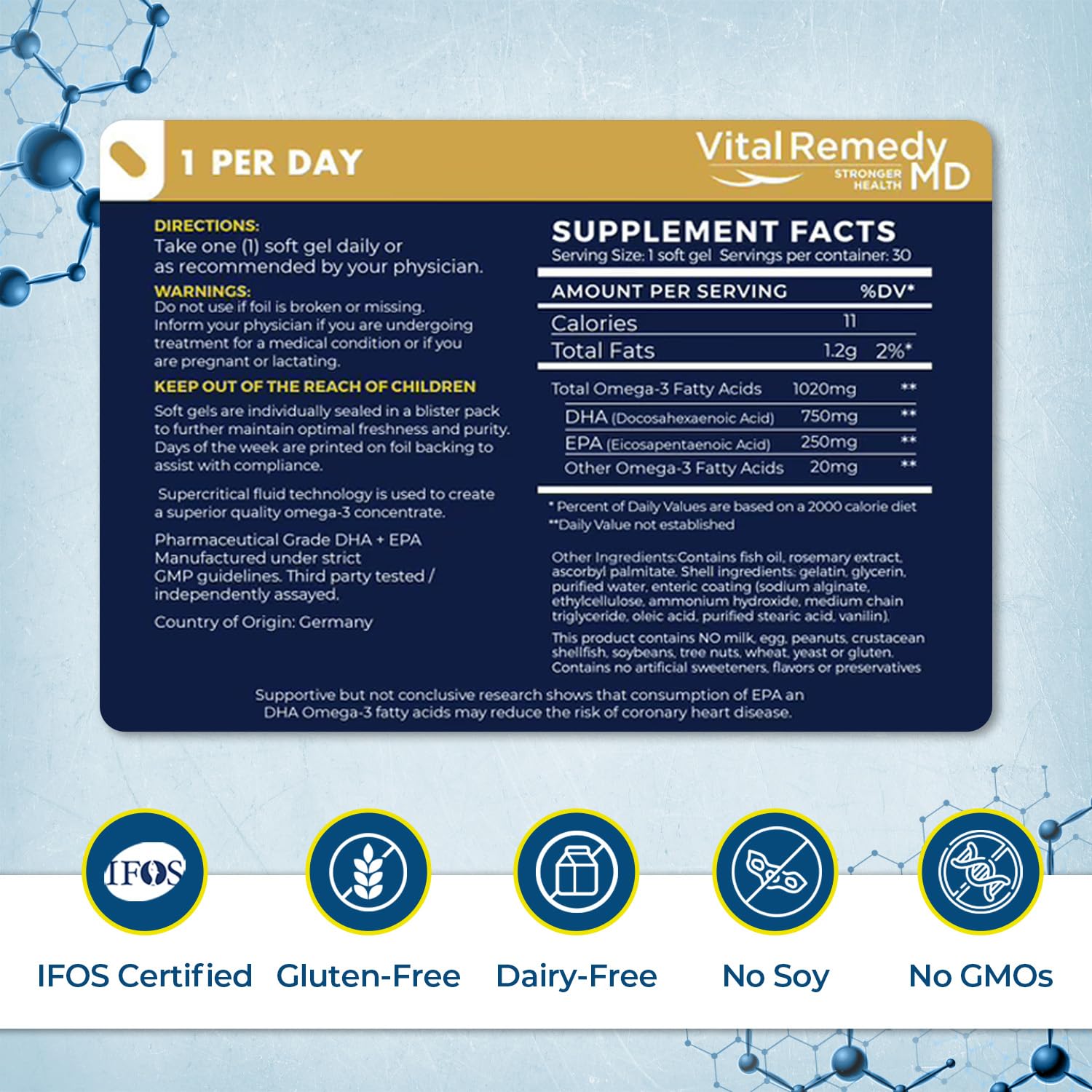 VitalRemedyMD VitalOils1000 blister pack preserving freshness for travel