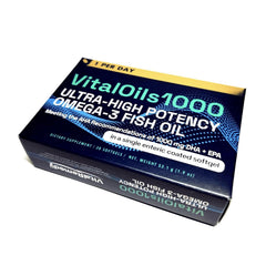 VitalRemedyMD VitalOils1000 bottle pour for easy daily omega-3 intake