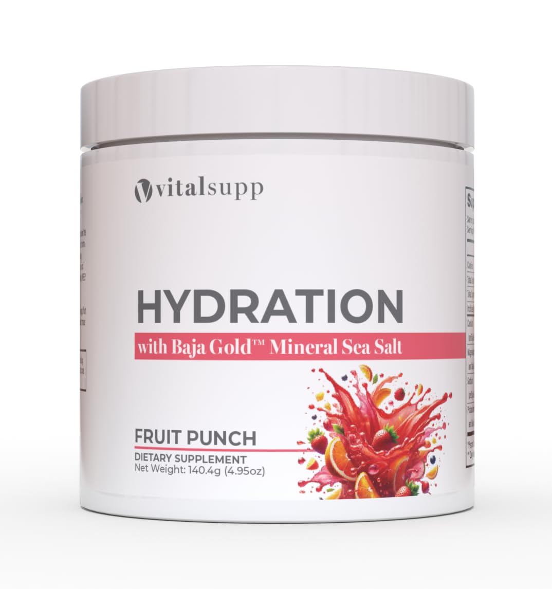 VITALSUPP Electrolyte Powder zero sugar pour for keto-friendly hydration.