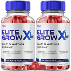 Vitaluxa Elite Grow XL Gummies bottle shows label for easy daily wellness.